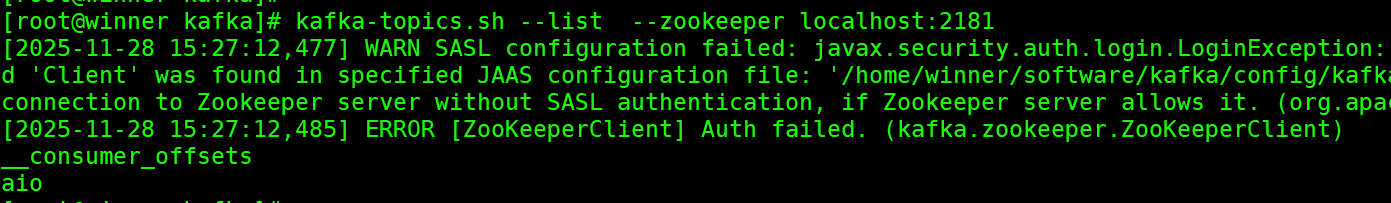 【消息队列】kafka2.0.0安装(单机)及基本命令