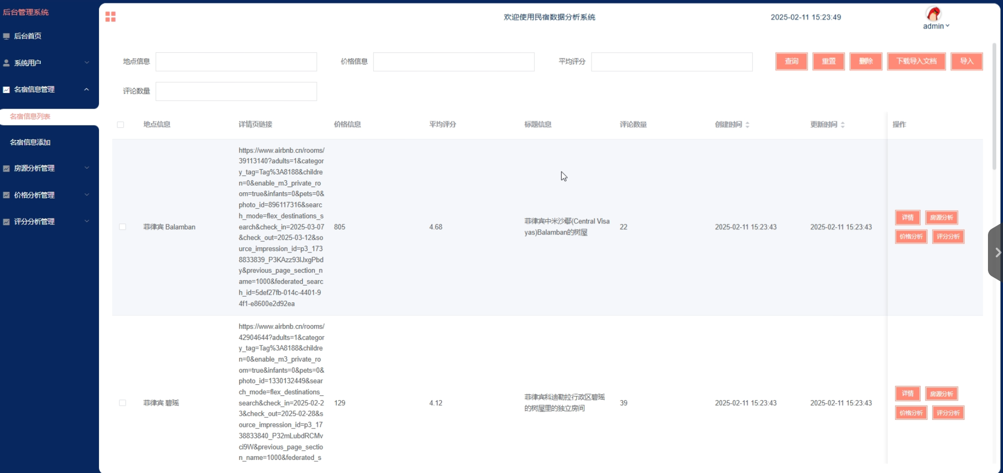 (附源码)基于Hive的民宿数据分析系统设计与实现-计算机毕设 00817