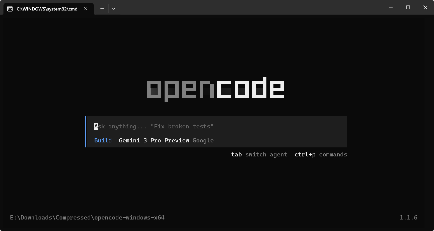 【笔记】Windows 上安装 OpenCode AI 编码助理:从踩坑到成功的简单记录