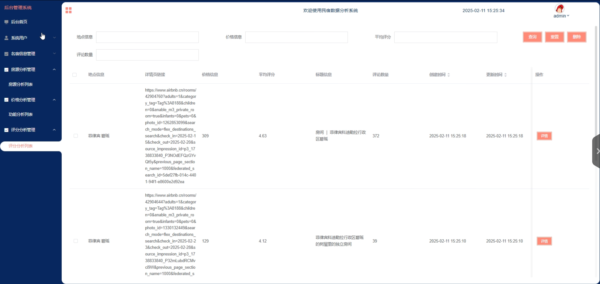 (附源码)基于Hive的民宿数据分析系统设计与实现-计算机毕设 00817