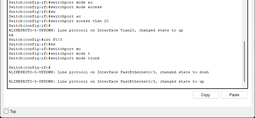 思科：简单的二层交换机配置