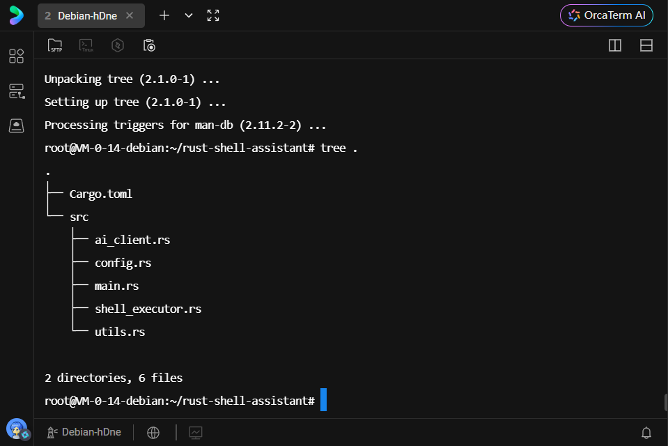 项目文件目录结构树状图，显示源码及配置文件