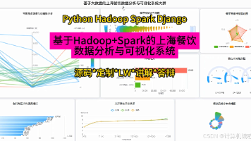 【计算机毕设选题】基于Hadoop+Spark上海餐饮数据分析系统源码 毕业设计 选题推荐 毕设选题 数据分析 机器学习 数据挖掘