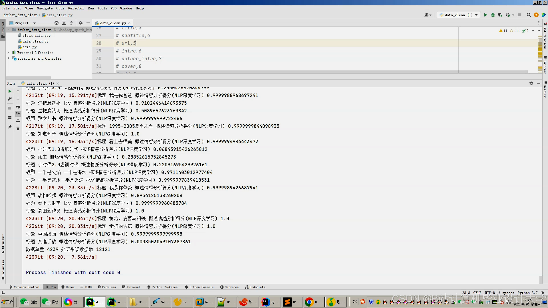 计算机毕业设计Python+PySpark+Hadoop图书推荐系统 图书可视化大屏 大数据毕业设计(源码+LW文档+PPT+讲解)