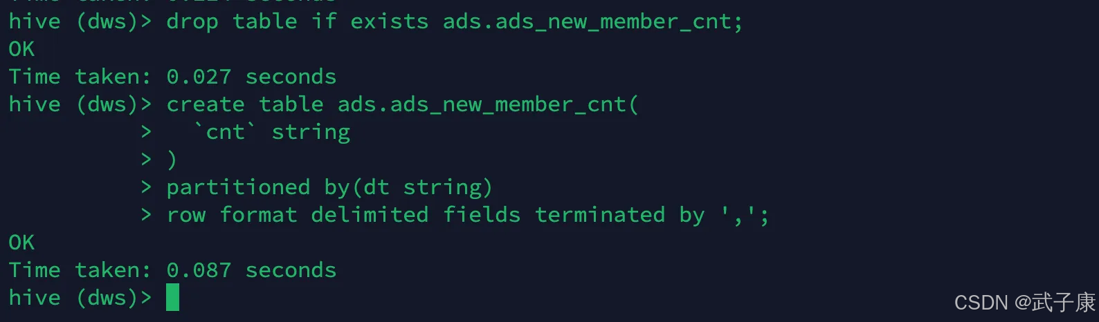 离线数仓 Hive DWS 层
