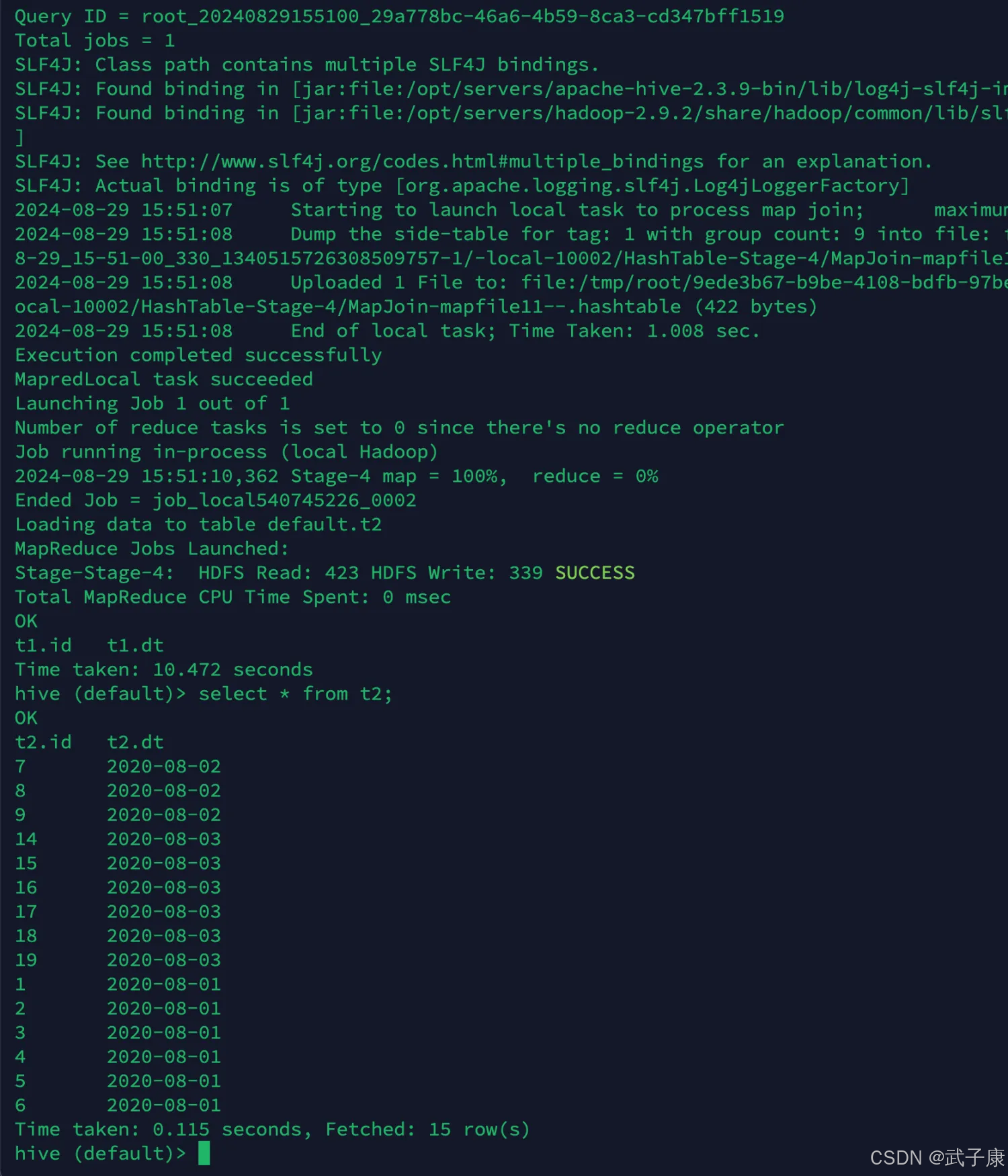离线数仓Hive查询数据