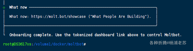 Docker方式安装你的私人AI电脑助手Moltbot