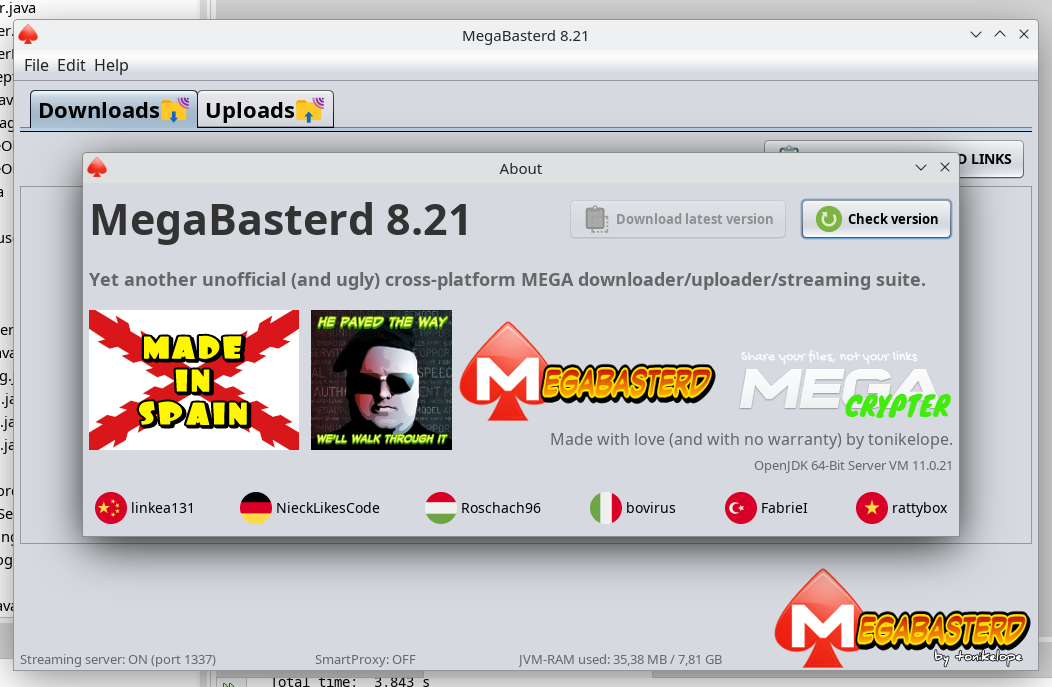 MegaBasterd主界面