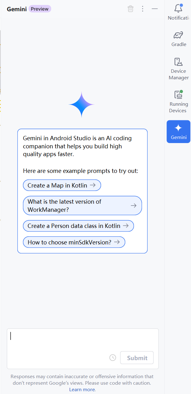 如何在Android Studio中使用Gemini进行AI Coding