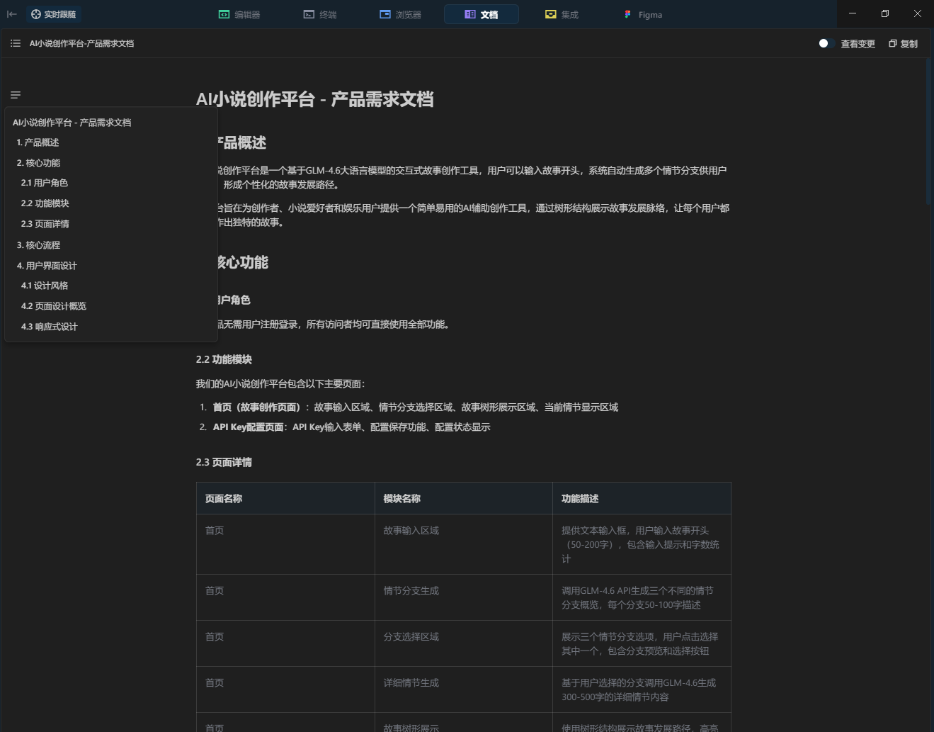 用户选剧情，AI写故事：Trae Solo+GLM-4.6实现沉浸式小说创作体验