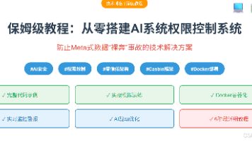 保姆级教程：从零搭建AI系统权限控制系统
