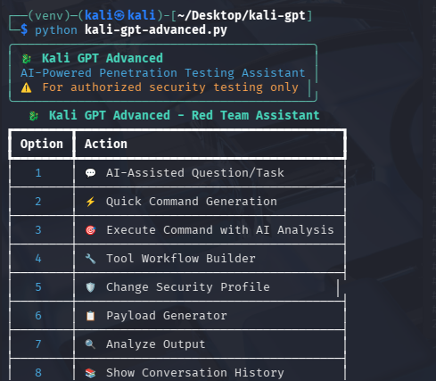 Kali GPT - 人工智能渗透测试助手Linux部署