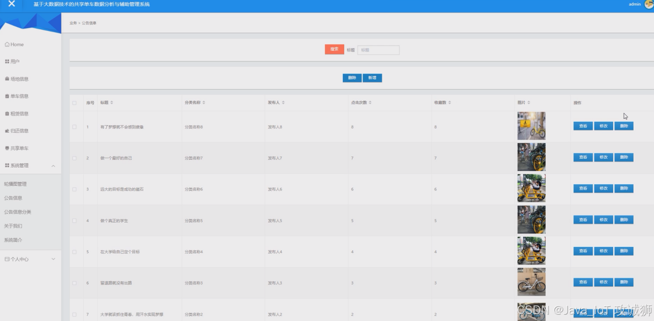 Python大数据可视化:基于大数据技术的共享单车数据分析与辅助管理系统_flask+hadoop+spider