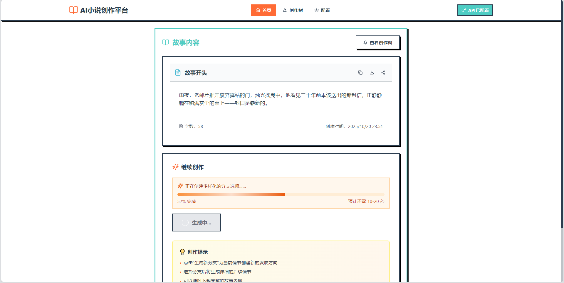 用户选剧情，AI写故事：Trae Solo+GLM-4.6实现沉浸式小说创作体验