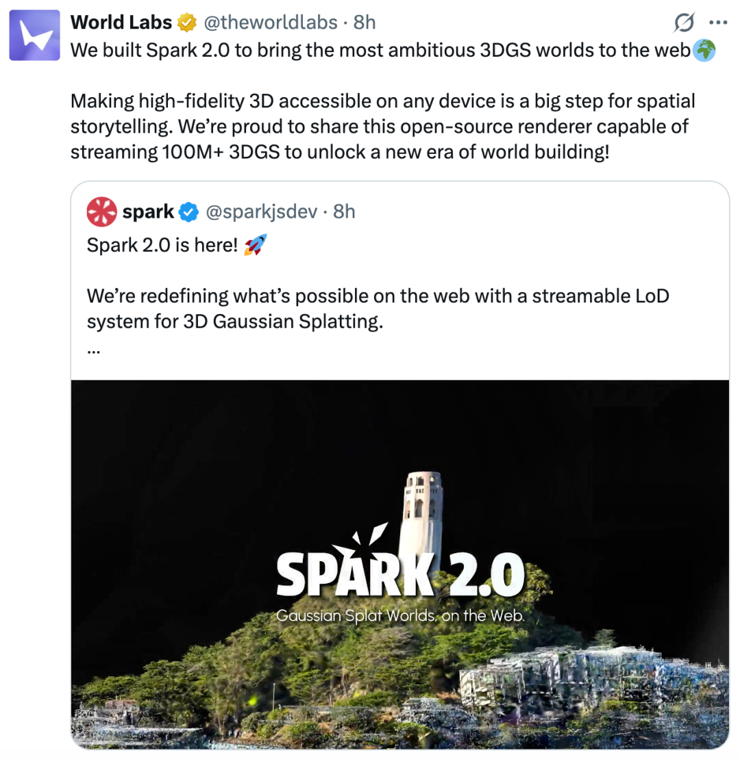 World Labs Spark 2.0：将亿级 3DGS 世界原生带入 Web 浏览器