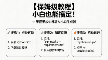 【保姆级教程】小白也能搞定！手把手教你部署AI小说生成器