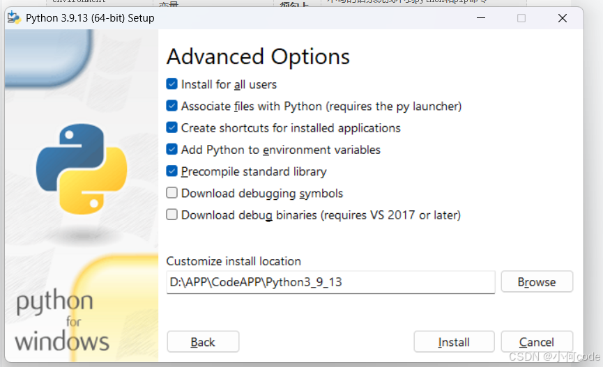 安装Python3.9.13，以Windows11，edge为例