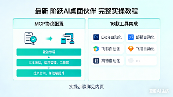 最新 阶跃AI桌面伙伴 完整实操教程：MCP协议配置 + 16款工具集成（Excel/邮箱/飞书/高德自动化）