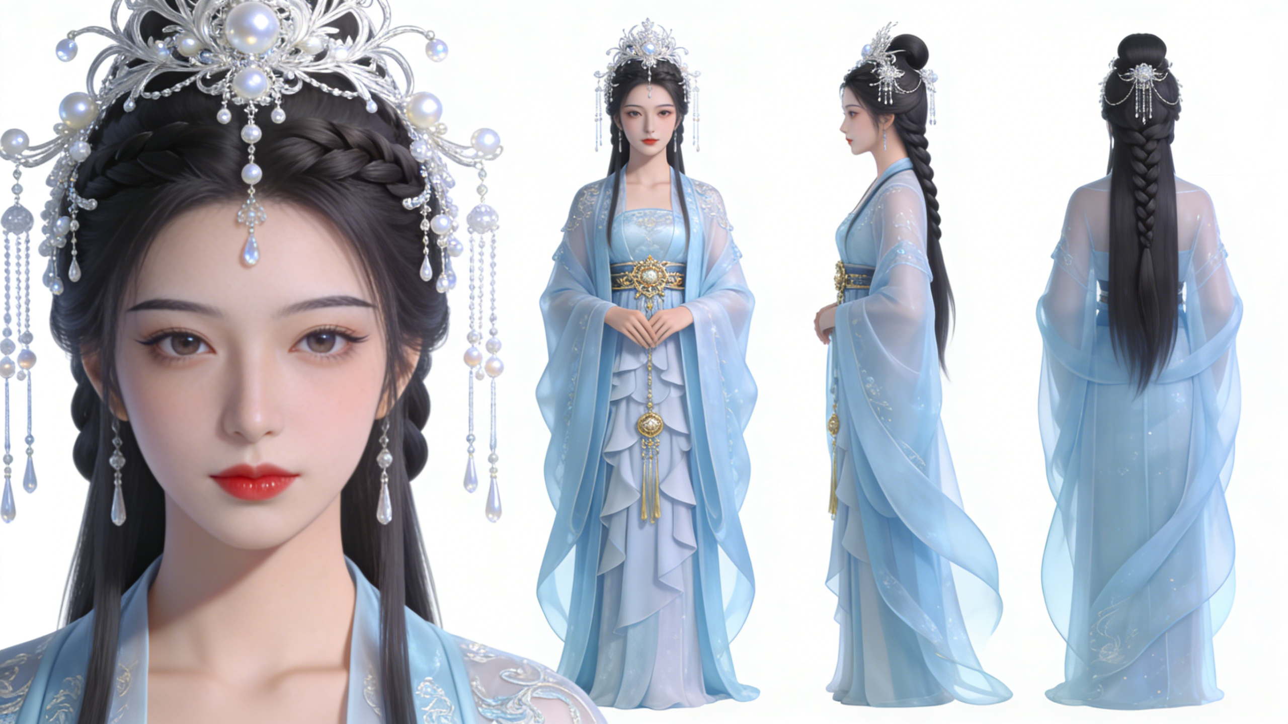 AI漫剧全身三视图