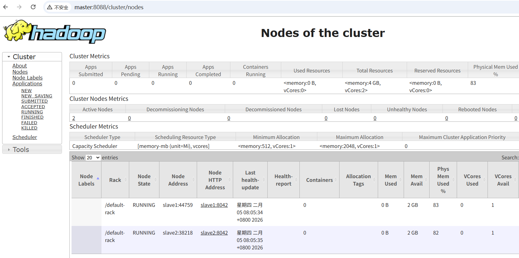 centos7安装hadoop3（下）