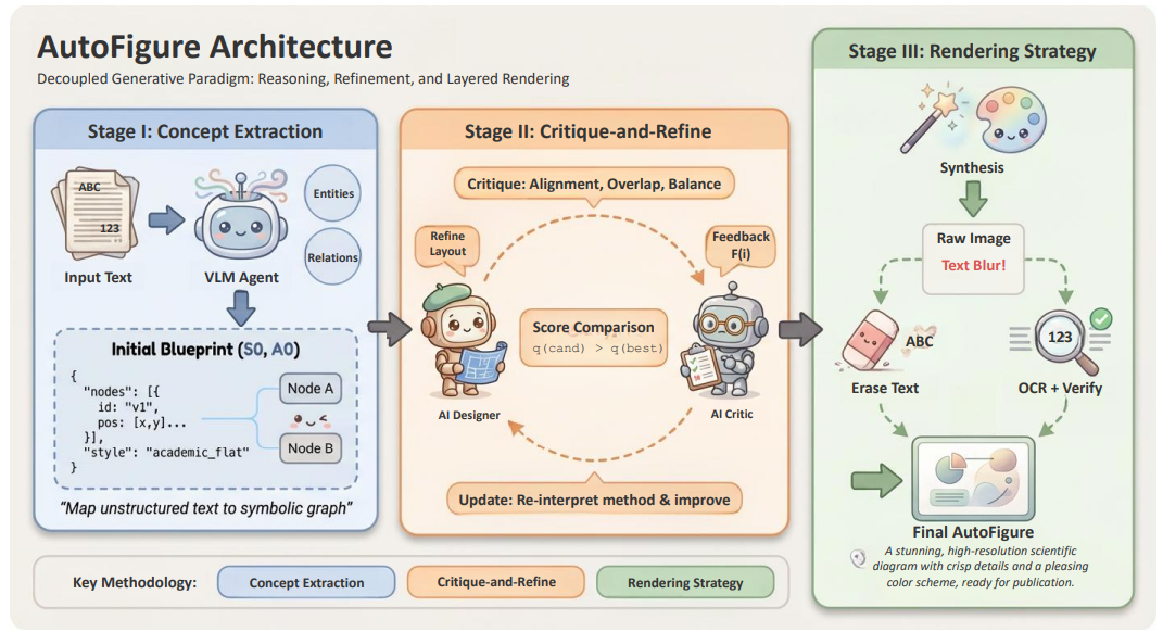 Figure 2: AutoFigure框架总览