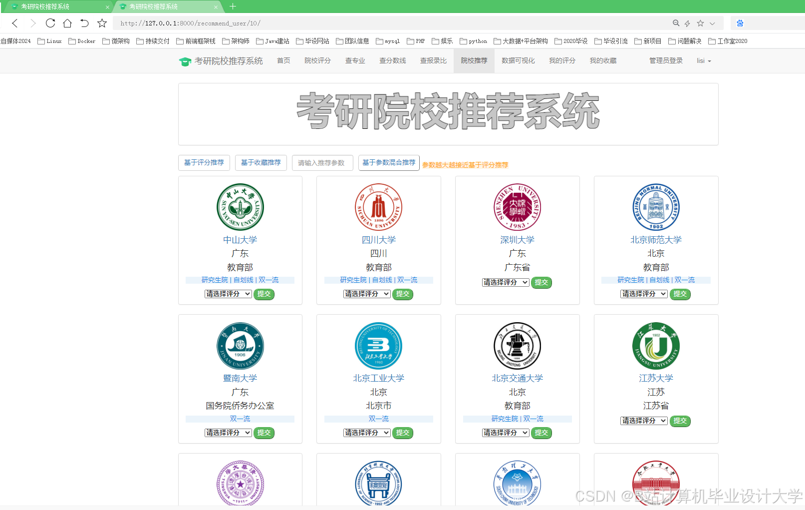 计算机毕业设计Hadoop+PySpark+Scrapy爬虫考研分数线预测 考研院校推荐系统 考研推荐系统 考研(源码+文档+PPT+讲解)