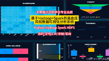 【Python大数据项目】基于Hadoop+Spark的高血压风险分析系统毕设选题推荐 毕业设计 选题推荐 毕设选题 数据分析 机器学习 数据挖掘