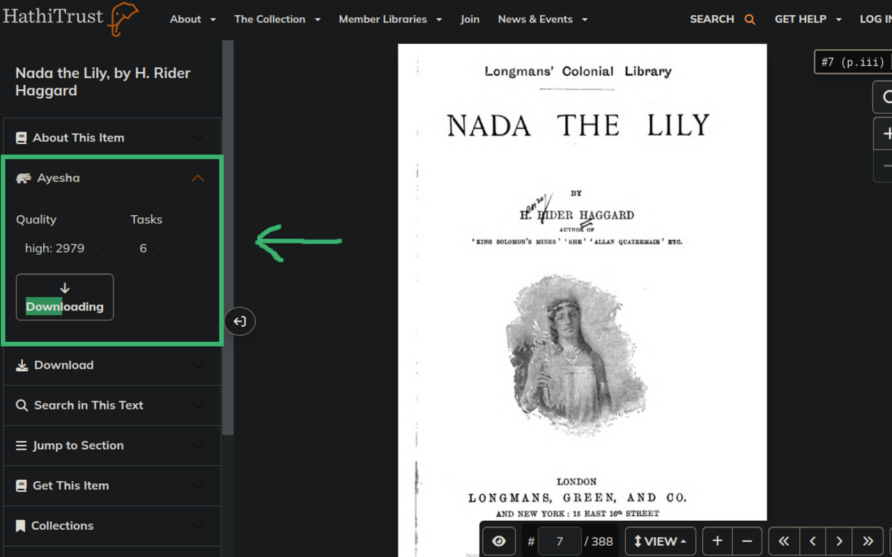 Internet Archive下载界面