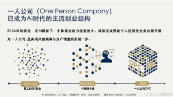 风口炸了多地狂砸扶持！一人公司（OPC）崛起，普通人靠 AI 创业躺赢黄金期