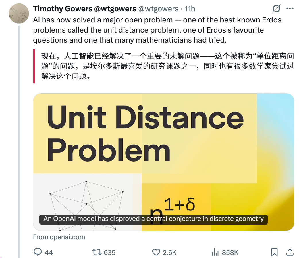 从全网群嘲到让学术界颤抖！OpenAI 攻破 80 年数学悬案，菲尔兹奖得主预言灵验：AI正将人类逐出科研循环