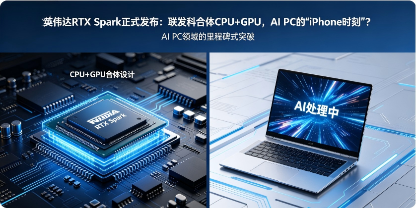 英伟达RTX Spark正式发布：联发科合体CPU+GPU，AI PC的“iPhone时刻“？