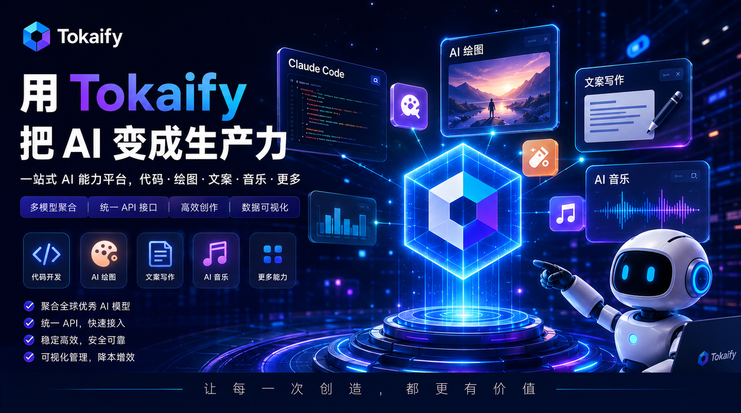 Tokaify解锁AI全维度,把 AI 真正变成生产力