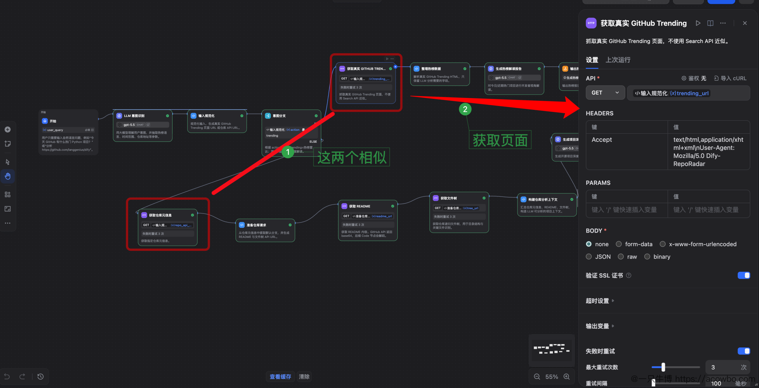 HTTP 请求真实 GitHub Trending