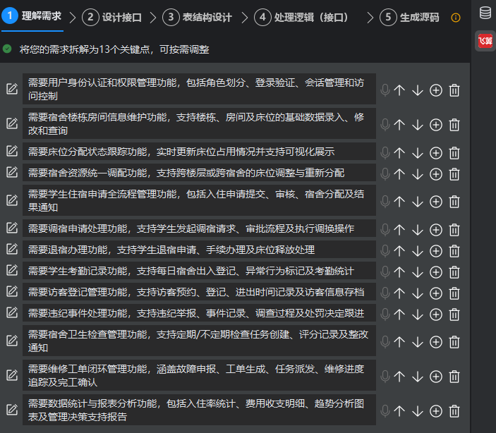 需求分析功能