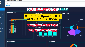【毕设选题】基于Spark+Django的肺癌数据分析系统，大数据毕设首选 毕业设计 选题推荐 毕设选题 数据分析 机器学习 数据挖掘