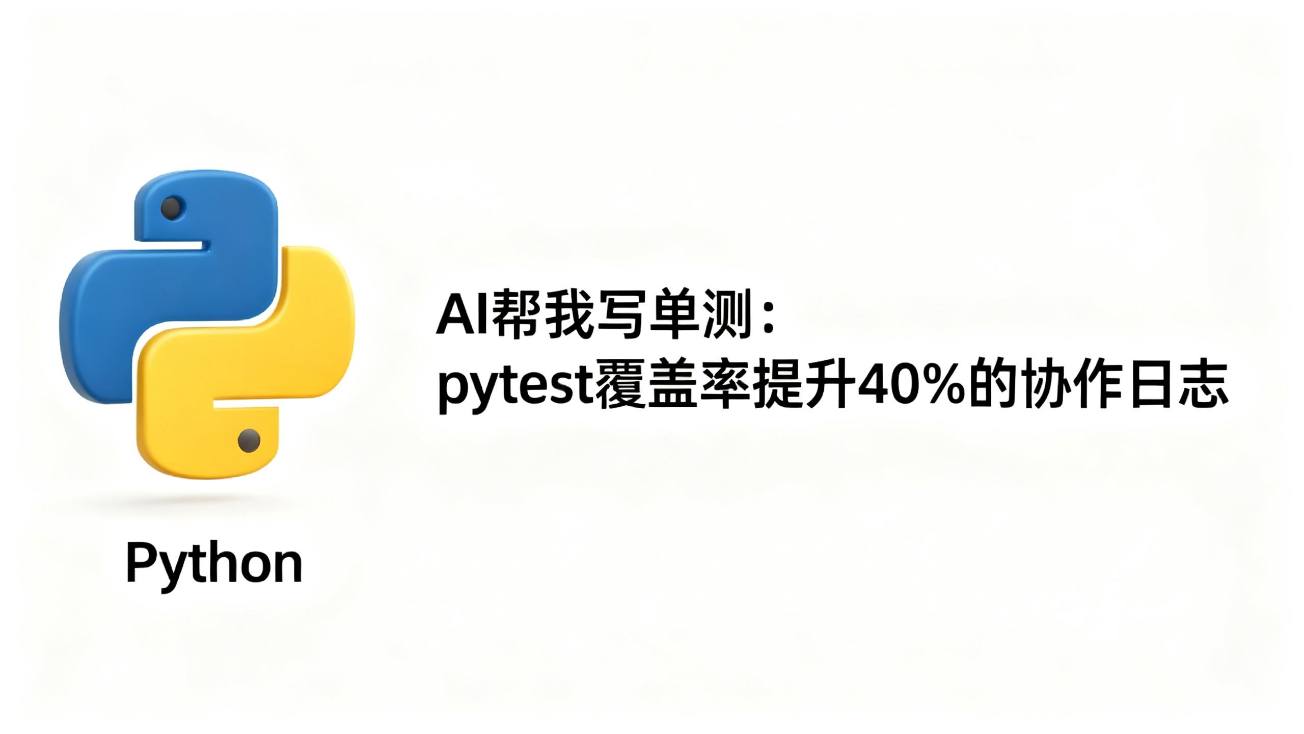 AI 帮我写单测:pytest 覆盖率提升 40% 的协作日志